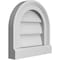 Ekena Millwork Round Top Surface Mount PVC Gable Vent w/ 2"W x 2"P Brickmould Sill Frame, 12"W x 12"H GVPRT12X1203SN - alternate 3
